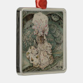 マブ帽のレディーマウス(Beatrix Potter) メタルオーナメント (右)