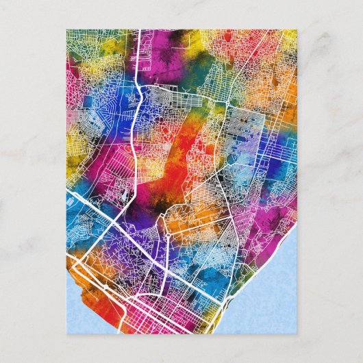 マプト・モザンビーク市地図 ポストカード (正面)