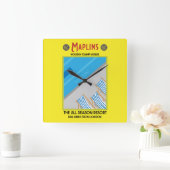 マプリンズヴィンテージブリティッシュホリデーキャンプス  スクエア壁時計 (ホーム)