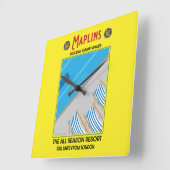 マプリンズヴィンテージブリティッシュホリデーキャンプス  スクエア壁時計 (傾斜)