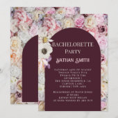 マホエレガントガニーフローラアーチサマーバチェロレッテ 招待状 (正面/裏面)