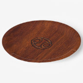 マホガニスタイリッシュデコールのがん徴候 ペーパープレート (アングル)