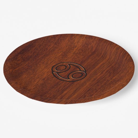 マホガニスタイリッシュデコールのがん徴候 ペーパープレート (アングル)