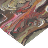 マホガニーと暗赤色に彫られた抽象芸術 テーブルクロス (アングル)