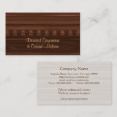 マホガニーによって着色されるあり接合箇所 名刺 (正面/裏面)