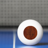 マホガニーのスタイルの蠍座の(占星術の)十二宮図の記号 卓球ボール (ネット)