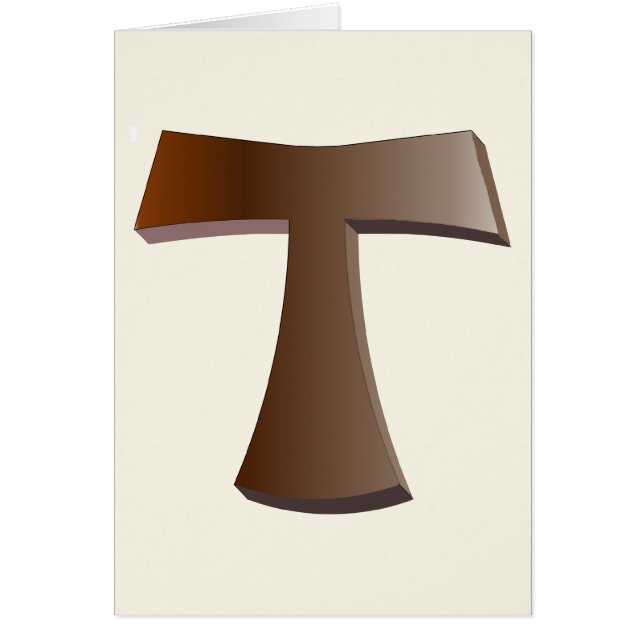 マホガニーのフランシスコ会の十字そして祈りの言葉 (正面)