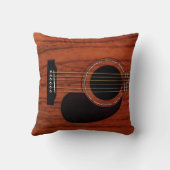 マホガニーの上のアコースティックギター クッション (裏面)
