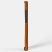 マホガニーの木と茶のテクスチャのモノグラム SAMSUNG GALAXYケース (右側面)