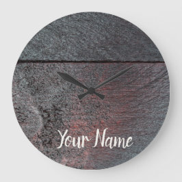 マホガニーの木の背景を使用した外観 ラージ壁時計