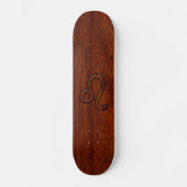 マホガニーの木製のスタイルの装飾のレオの(占星術の)十二宮図の記号 スケートボード (正面)