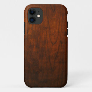 マホガニーの木製の質 iPhone 11 ケース
