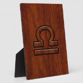 マホガニーの〔占星術の〕十二宮図記号 フォトプラーク (側面)