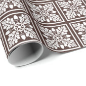 マホガニーアコーン&リーフタイルデザイン ラッピングペーパー (ロールコーナー)