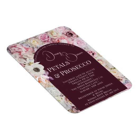 マホガニーエレガントフローラアーチサマーブライダルシャワー マグネット (右側)