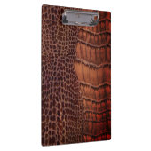 マホガニークラシックアリゲーターフェイク爬虫類レザー クリップボード (右)