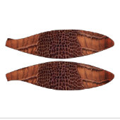 マホガニークラシックアリゲーターフェイク爬虫類レザー ミニバスケットボール (パネル)