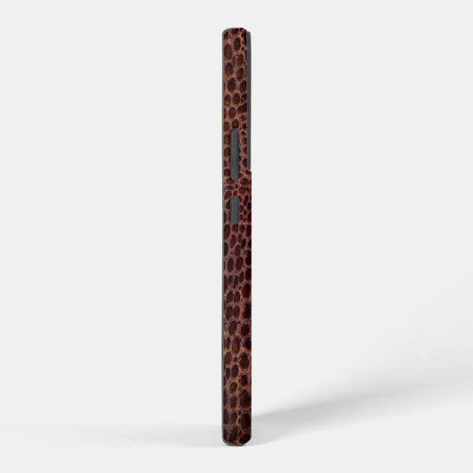 マホガニークラシックアリゲーターフェイク爬虫類レザー SAMSUNG GALAXYケース (右側面)