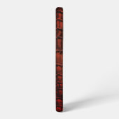 マホガニークラシックアリゲーターフェイク爬虫類レザー SAMSUNG GALAXYケース (左側面)