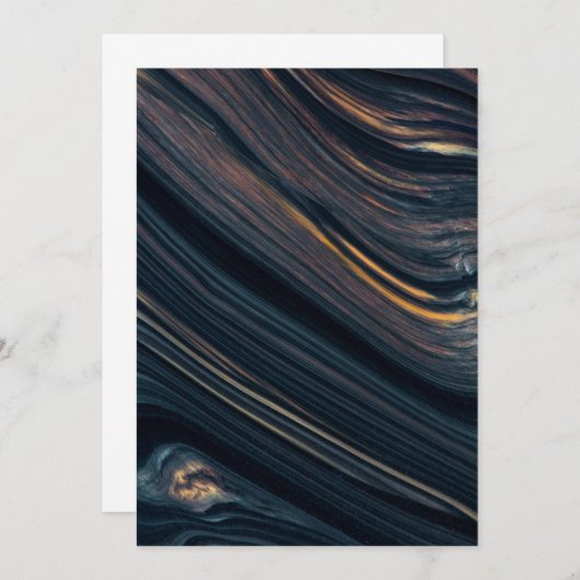 マホガニーゴールドシーンオブシディアン サンキューカード (正面/裏面)