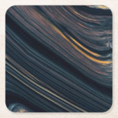 マホガニーゴールドシーンオブシディアン スクエアペーパーコースター (正面)