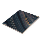 マホガニーゴールドシーンオブシディアン タイル (側面)