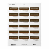 マホガニーストライプズBusiness Thank You Label ラベル (フルシート)