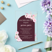 マホガニーフローラアーチサマーバチェロレッテ アクリル招待状 (インサイチュ (ウェディング))