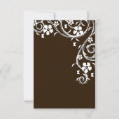 マホガニーフローラスワールブライダルシャワー招待 招待状 (裏面)
