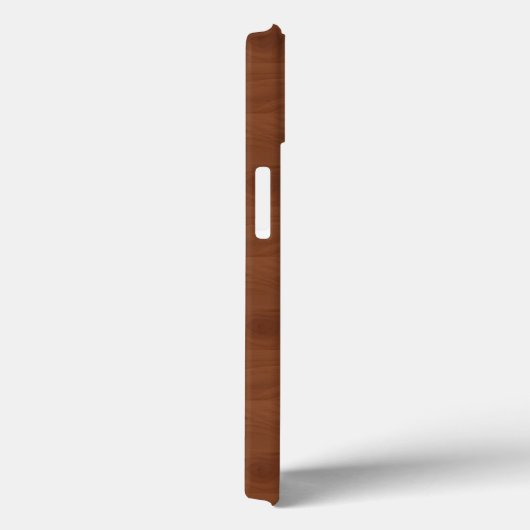 マホガニーレッドウッドグレインイラストレーションモノグラム Case-Mate iPhoneケース (裏面 / 右)