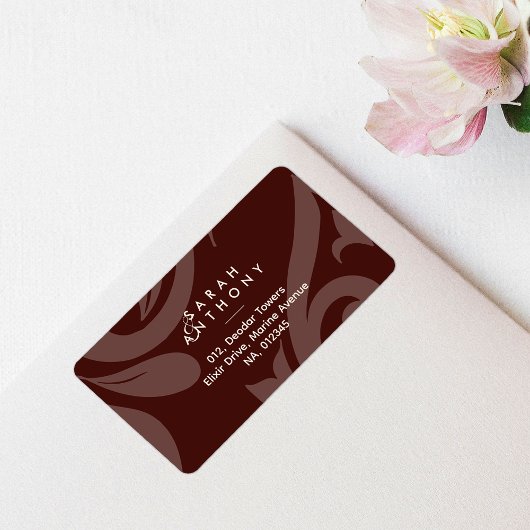 マホガニーレッドダクラシックマスク結婚住所 シール