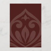 マホガニーレッドダマスクスタイリッシュズ結婚詳細 エンクロージャーカード (裏面)