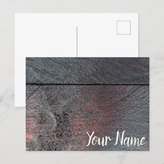 マホガニー木材の背景を使用した外観 シーズンポストカード