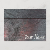 マホガニー木材の背景を使用した外観 シーズンポストカード (正面)