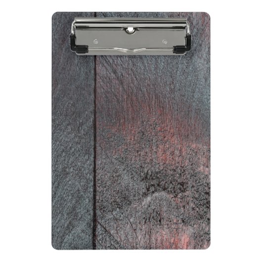 マホガニー木材の背景を使用した外観 ミニクリップボード (正面)
