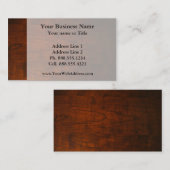 マホガニー木目テクスチャ 名刺 (正面/裏面)