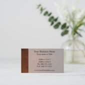 マホガニー木目テクスチャ 名刺 (スタンド正面)