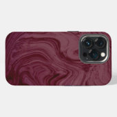 マホガニー系大理石模様 iPhoneケース (裏面横)