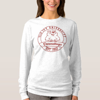 マホガニー色のグラウンドホッグ ロングスリーブTシャツ - 女性用 Tシャツ