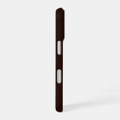 マホガニー調フェイクレザー 名入れカスタム iPhone 16ケース (右側面)