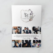 マホガニー 男性的 ウェディング サンクス カード (内部)