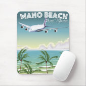 マホビーチセントマーチン飛行機ポスター マウスパッド (マウス)