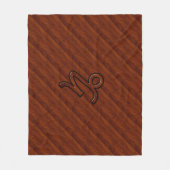 マホモダンガニー山羊座スタイルプリント フリースブランケット (正面)