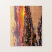 マホンハーバーの夕日 – メノルカ，スペイン ジグソーパズル (縦)