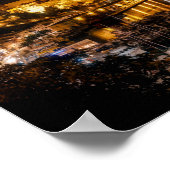 マホン港の夜 – メノルカ,スペイン ポスター (角)