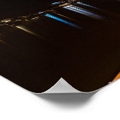 マホン港の夜 – メノルカ,スペイン ポスター (角)