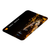 マホン港の夜 – メノルカ，スペイン マグネット (左側)