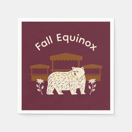 マボンハーベスト秋エクニティ招待状 スタンダードカクテルナプキン (正面)