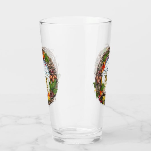 マボンブドウつる植物リース星形五角形 タンブラーグラス (右)