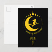 マボン恵み、魔女、月、小麦 ポストカード (正面/裏面)